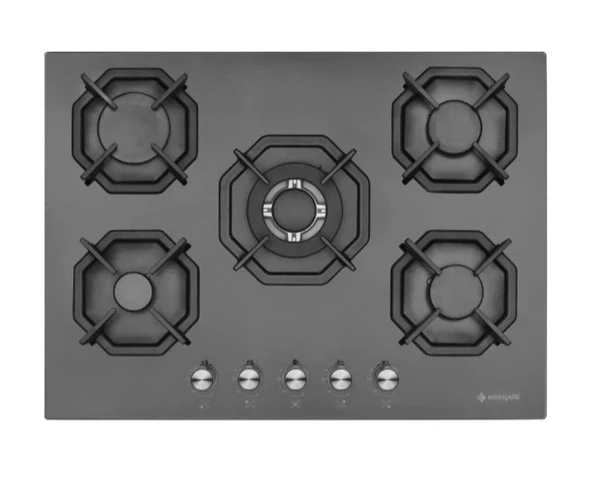 EMİNÇELİK EC-AH 2250 BW BG70 SNG ANKASTRE (GÖMMELİ) 70 CM. SİYAH CAM OCAK SANCAK ALİMER - 4