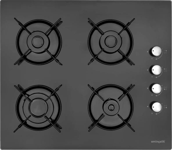 EMİNÇELİK EC-AH 1240 Bg60 Ankastre (Gömmeli) Siyah Cam Ocak