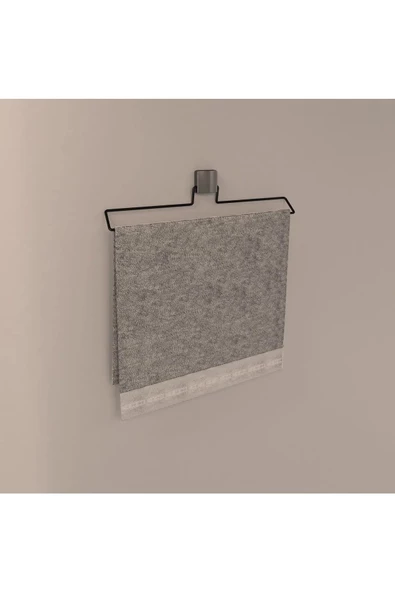 Decorev DC-5061 Dekoratif Siyah Uzun Havluluk Yapıştırmalı Banyo Mutfak Siyah Pratik Vidasız Montaj - 2