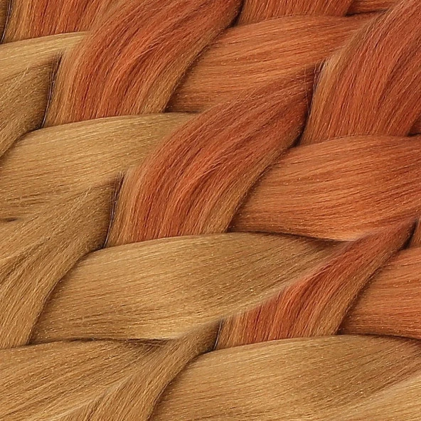 Afrika Örgülük Sentetik Ombreli Saç 100 Gr. - Bakır / Karamel - 2
