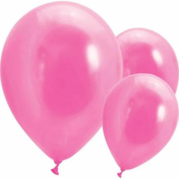 METALİK BALON AÇIK PEMBE 10 ADET