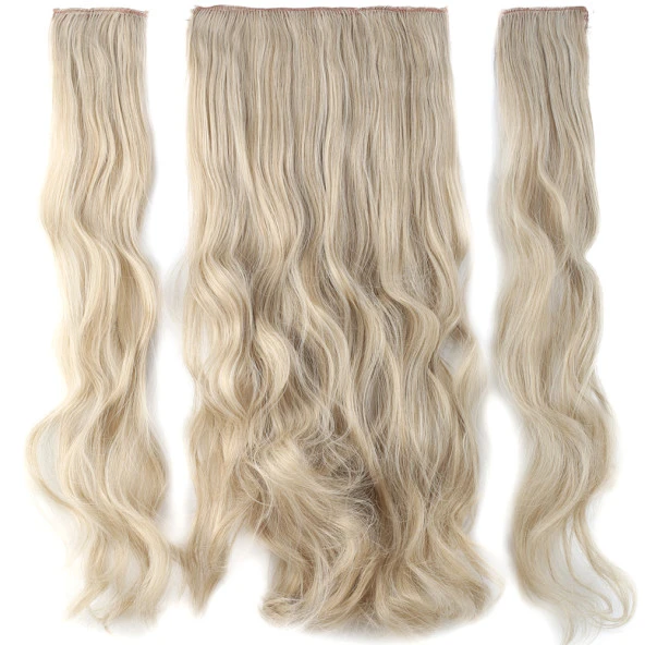 Fiber Sentetik Dalgalı Yarım Ay + 2 Yan Çıt Çıt - Balköpüğü Platin Röfleli - Resim 3