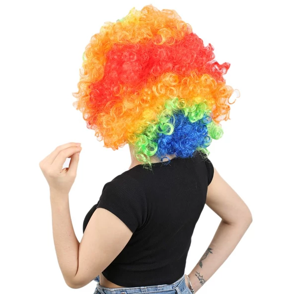 Animasyon Parti Ve Palyaço Peruğu - Renkli - Resim 3