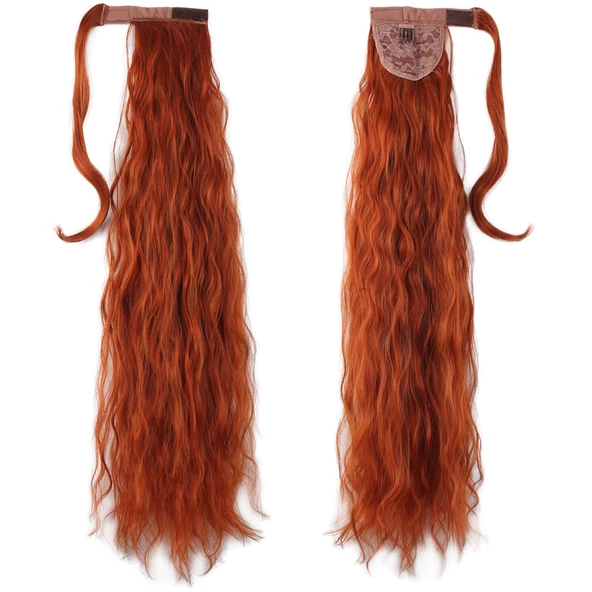 Bağlamalı Kabarık Dalgalı At Kuyruğu - Bakır ürün görseli