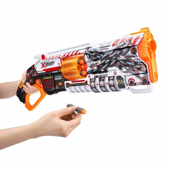 Sunman X-Shot Skins Lock Blaster 16 Mermili Sünger Dart Atan Silah 56 CM - 2