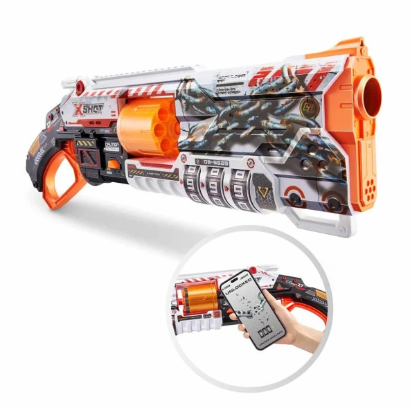 Sunman X-Shot Skins Lock Blaster 16 Mermili Sünger Dart Atan Silah 56 CM - 3