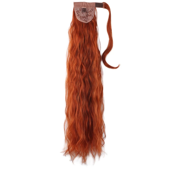 Bağlamalı Kabarık Dalgalı At Kuyruğu - Bakır - Resim 3