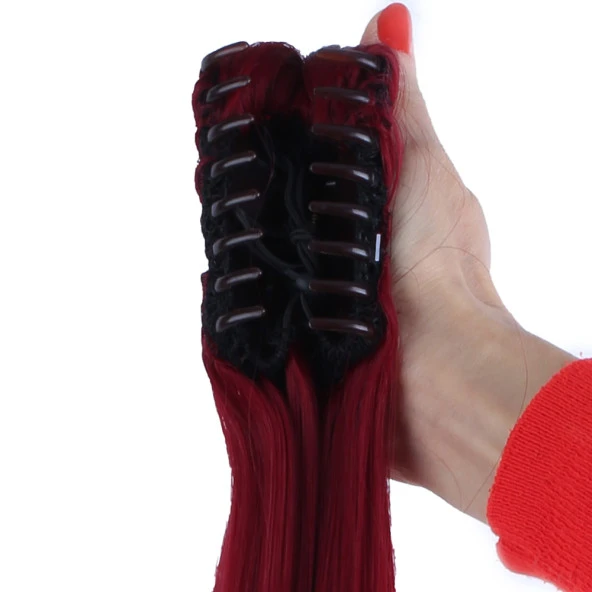 Tokalı Düz At Kuyruğu - Kızıl - Resim 4