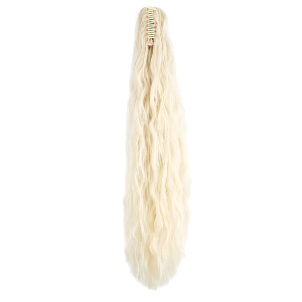 Tokalı Kabarık Dalgalı At Kuyruğu - Platin - Resim 3