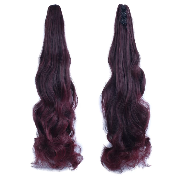 Tokalı Dalgalı At Kuyruğu - Koyu Kızıl ürün görseli