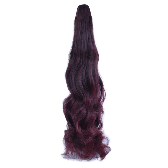 Tokalı Dalgalı At Kuyruğu - Koyu Kızıl - Resim 2