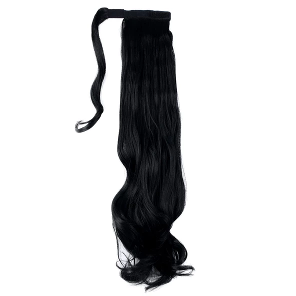 Bağlamalı Dalgalı At Kuyruğu - Siyah - Resim 3