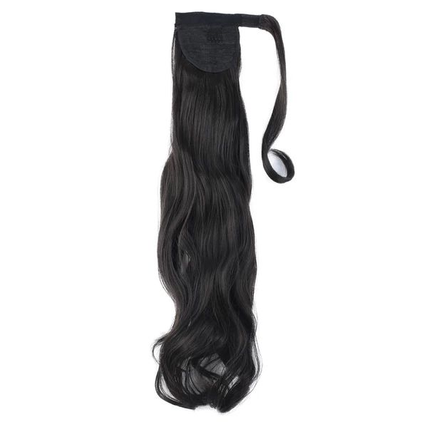 Bağlamalı Dalgalı At Kuyruğu - Kahverengi - Resim 3