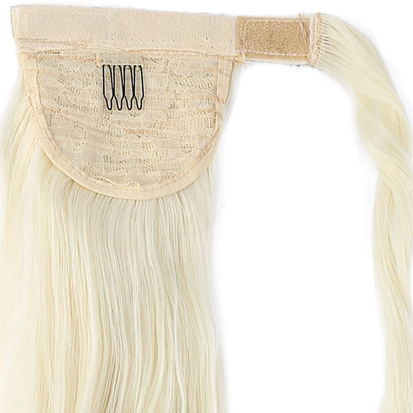 Bağlamalı Dalgalı At Kuyruğu - Açık Platin - Resim 4