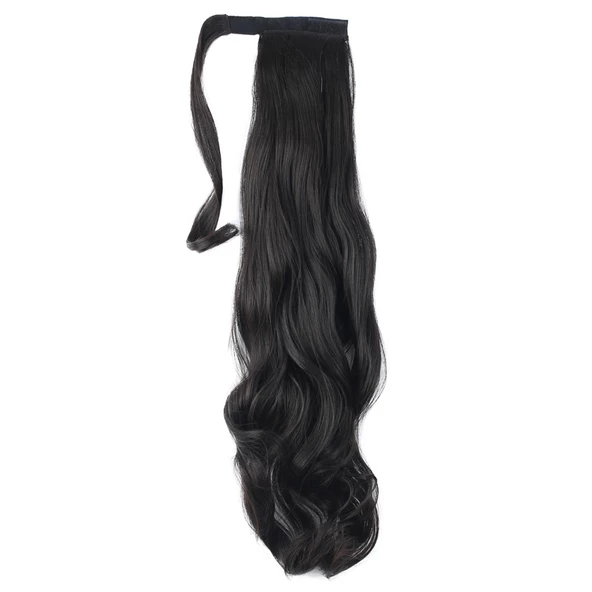 Bağlamalı Dalgalı At Kuyruğu - Kahverengi - Resim 4