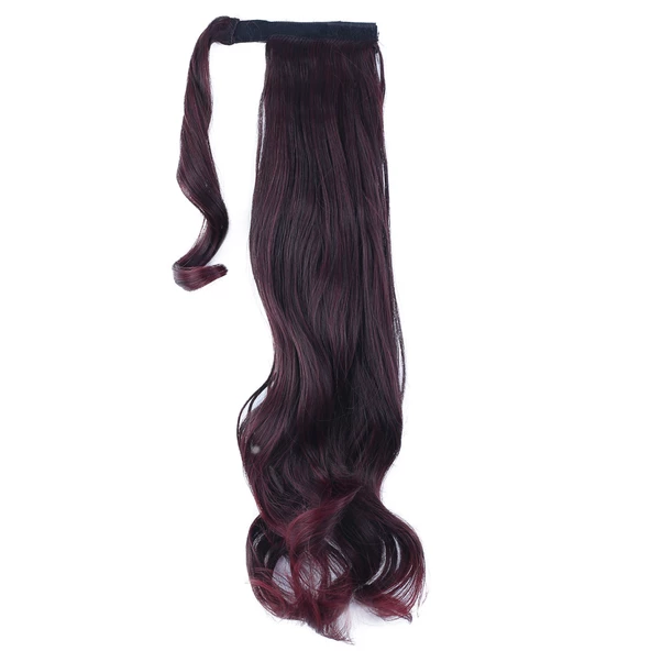 Bağlamalı Dalgalı At Kuyruğu - Koyu Kızıl - Resim 2