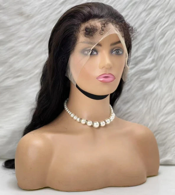 Gerçek Front Lace Tül Peruk - Dalgalı - Doğal 65-70cm - Resim 2