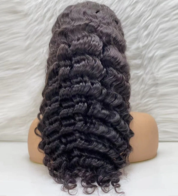 Gerçek Front Lace Tül Peruk - Yoğun Dalgalı - Doğal 65-70cm - 4