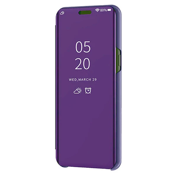 Samsung Galaxy S10 Aynalı Kapaklı Lüx Kılıf - Resim 7