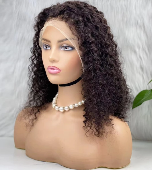 Gerçek Front Lace Tül Peruk - Kabarık Dalga - Doğal 50-55cm - Resim 3