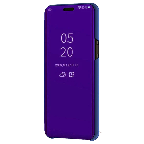 Samsung Galaxy A9 2018 Aynalı Kapaklı Lüx Kılıf - Resim 9