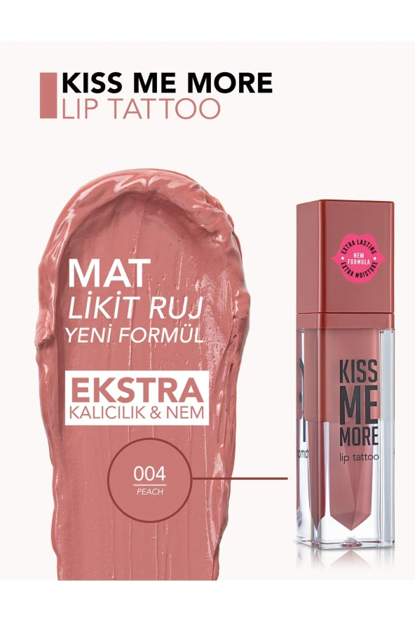 Flormar Kiss Me More Yüksek Pigmentli & Mat Bitişli Nemlendirici Likit Ruj