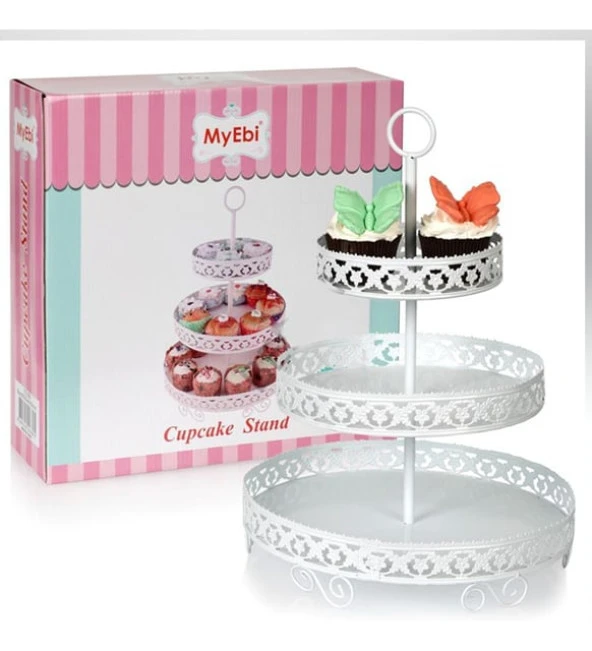 METAL CUPCAKE STANDI 3 KATLI