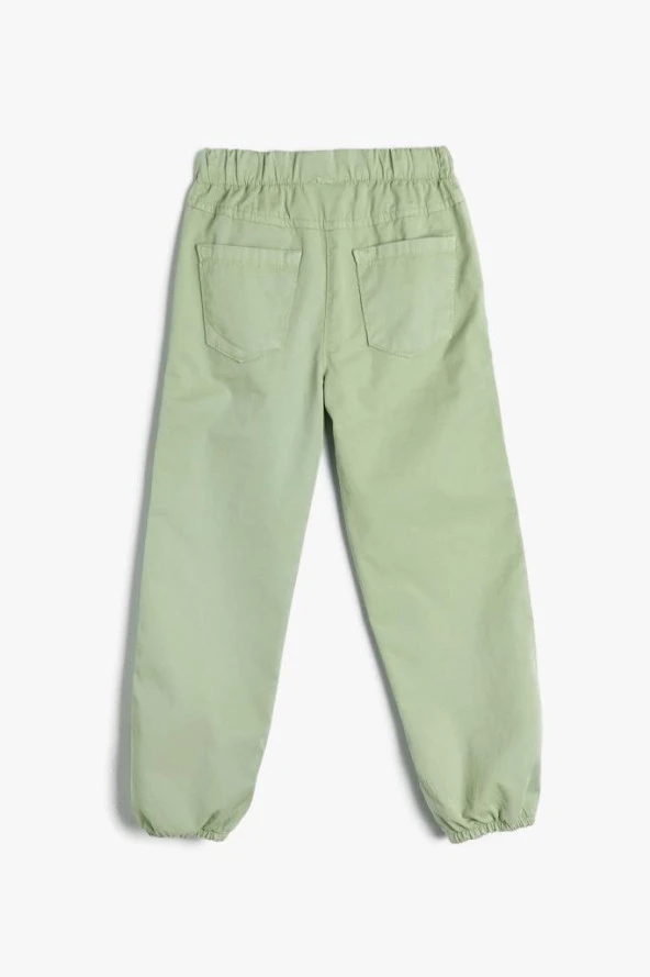 Koton Kız Bebek Paraşüt Kot Pantolon Pamuklu Beli Lastikli Cepli - Parachute Jean - 2