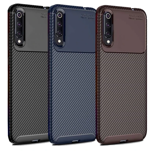 Xiaomi Mi 9 Karbon Desenli Negro Silikon Kılıf ürün görseli 1