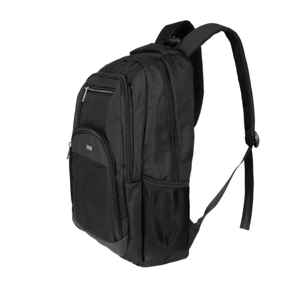 Bagacar Okul ve Günlük Laptop Bölmeli Su Geçirmez Sırt Çantası Siyah - 6