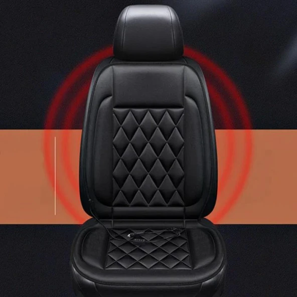 Coofbe Tüm Araçlara Uyumlu 12W Araç Koltuk Isıtma Minderi Araç Koltuk Koruyucu Oto Isıtıcı Minder - 5