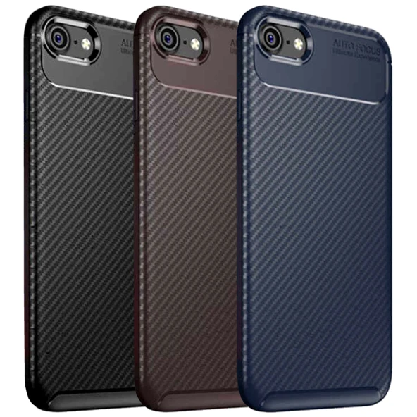 Apple iPhone 6 Plus Karbon Desenli Negro Silikon Kılıf ürün görseli 1