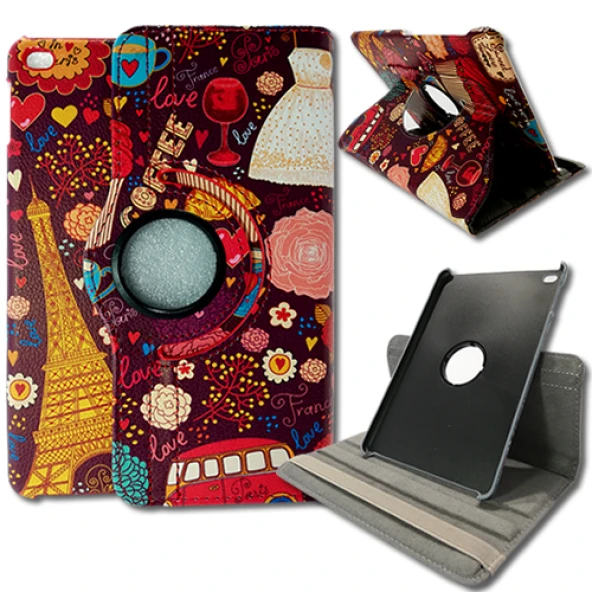 Apple Ipad Pro 12,9 inç Döner Standlı Tablet Kılıfı - 7