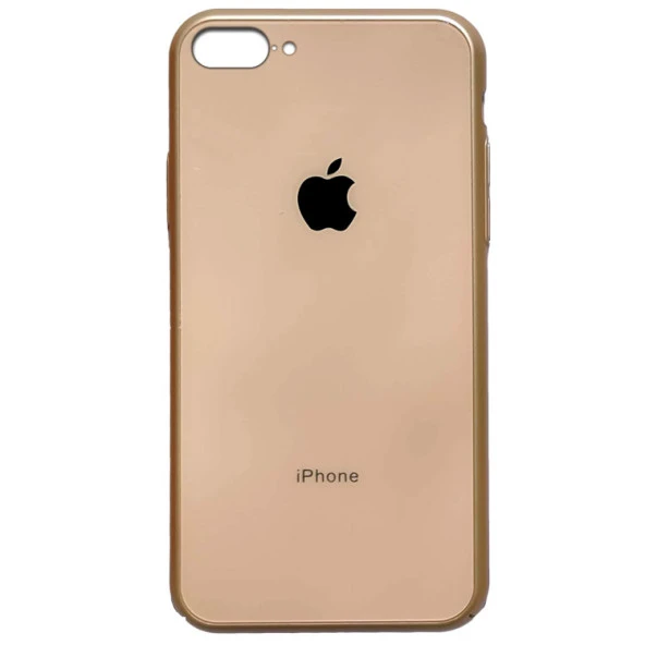 Apple Iphone 7 / 8 Plus Araç Tutucu Mıknatıslı Logolu Arka Cam Kapak Kılıf - 4