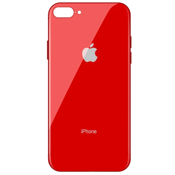 Apple Iphone 7 / 8 Plus Araç Tutucu Mıknatıslı Logolu Arka Cam Kapak Kılıf - 6