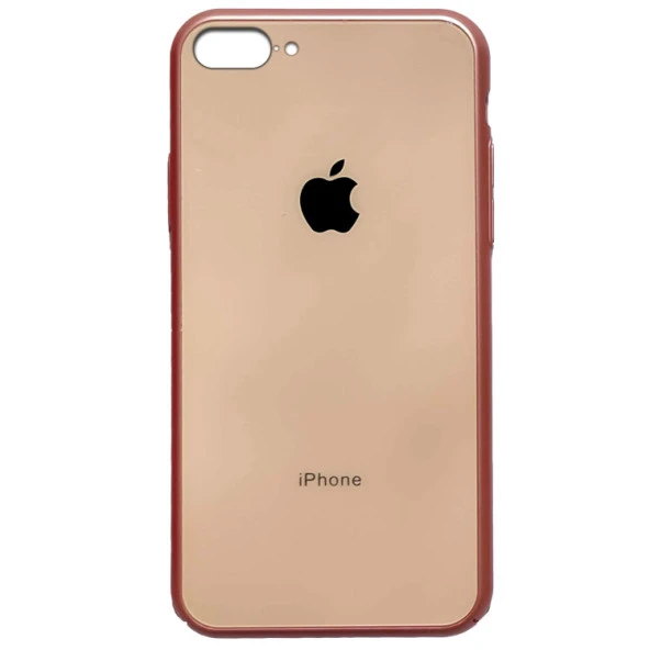 Apple Iphone 7 / 8 Plus Araç Tutucu Mıknatıslı Logolu Arka Cam Kapak Kılıf - 8