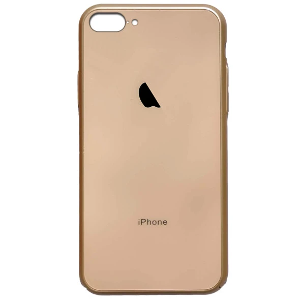 Apple Iphone 7 / 8 Plus Araç Tutucu Mıknatıslı Logolu Arka Cam Kapak Kılıf - 11