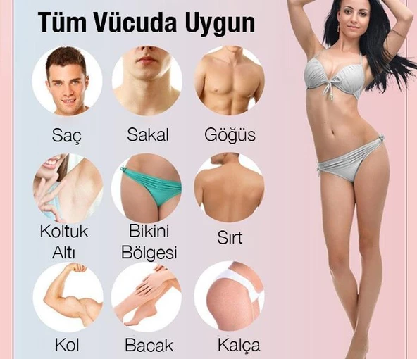 Coofbe Şarjlı Led Göstergeli Islak Kuru Tüm Vucut İçin Saç Sakal Traş Makinası Vucut Traş Makinası - 9