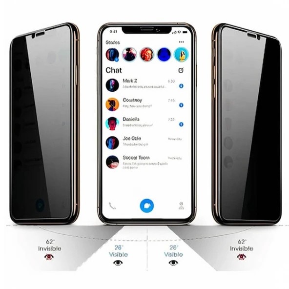 Apple Iphone XS Max / 11 Pro Max Yandan Görünmeyen Koruyucu Hayalet Cam - Resim 2