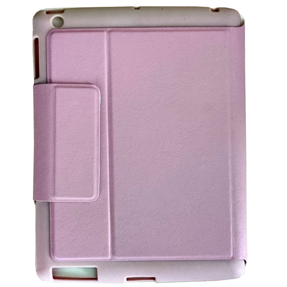 Apple IPAD 2 IPAD 3 Kapaklı Silikon Standlı Tablet Kılıfı MD291 - Resim 4