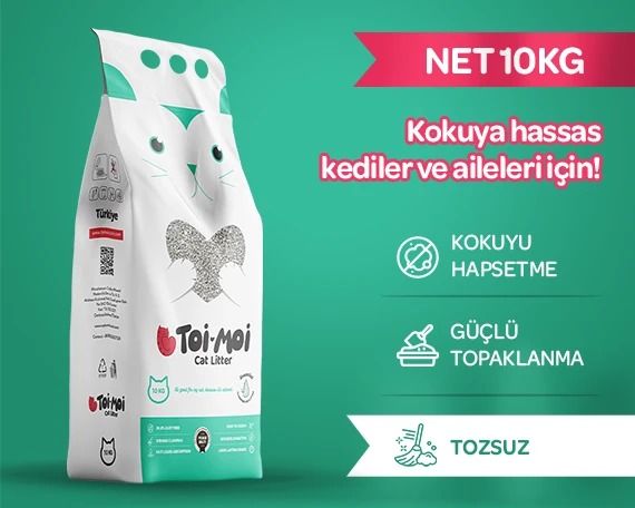 Kokuya Hassas Topaklanan Tozsuz Kokusuz Bentonit Kedi Kumu 10kg