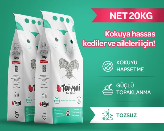 2li Avantaj Paketi Kokuya Hassas Topaklanan Tozsuz Kokusuz Bentonit Kedi Kumu 2x10kg