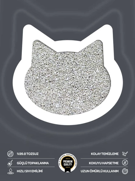 2’li Avantaj Paketi Koku Hapseden, Topaklanan,Tozsuz Aktif Karbonlu Bentonit Kedi Kumu 2x5kg - 2