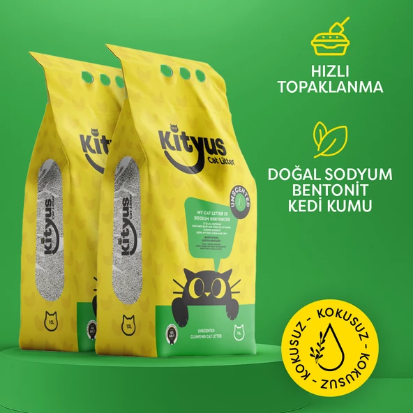 Kityus 20 Lt Kokusuz Kedi Kumu (2x10L)