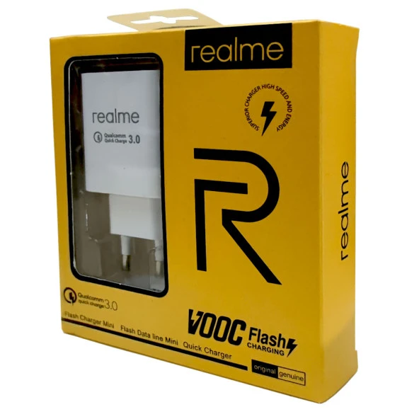 realme18W 2A Qualcom 3,0 Type-C Hızlı Şarj Adaptör ve Data Kablosu