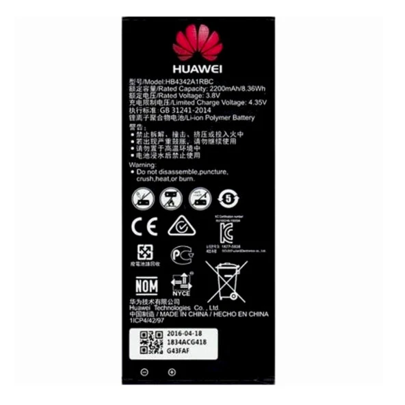 Huawei Hb4342a1rbc Batarya Pil 2200 Mah Y5 Y6