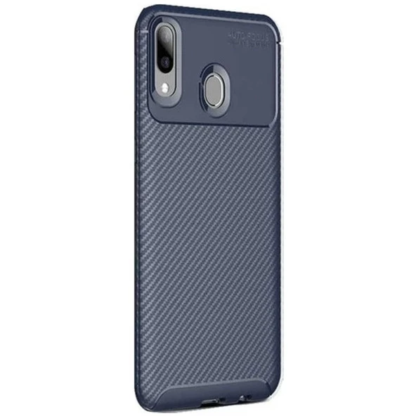 Huawei Y7 Prime 2019 Karbon Desenli Negro Silikon Kılıf - Resim 3