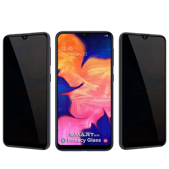 Samsung Galaxy A10 Yandan Görünmeyen 5D Hayalet Ekran Koruyucu - Resim 2