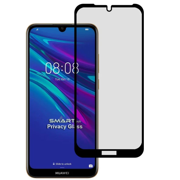 Huawei Y6 2019 Yandan Görünmeyen 5D Hayalet Ekran Koruyucu