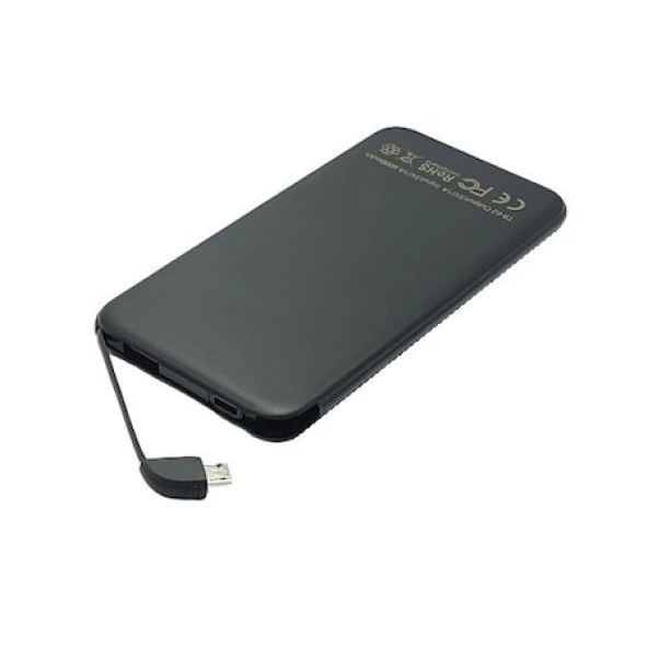 Cepium TR62 6000 mAh İnce Tasarım Taşınabilir Micro USB Powerbank Siyah